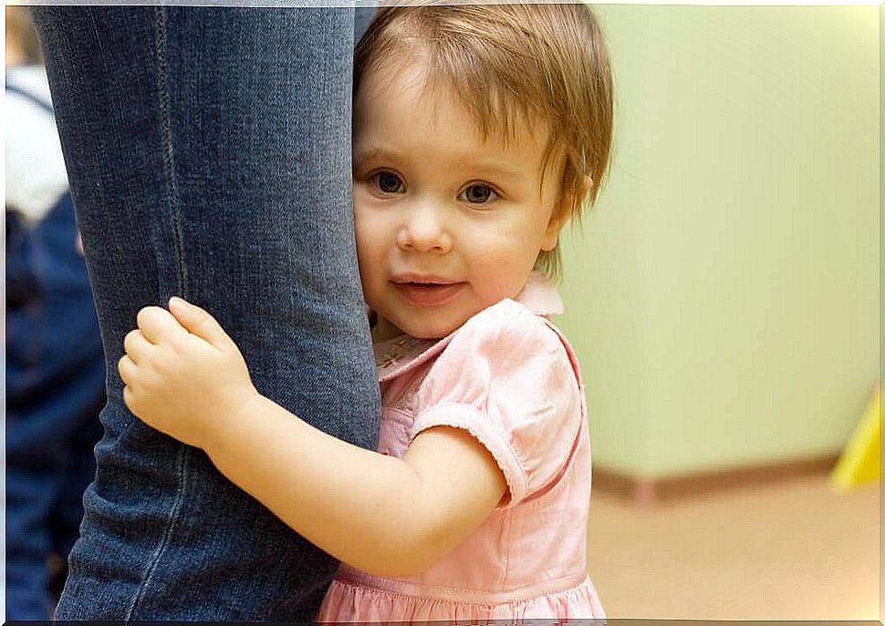 daughter hugging mother