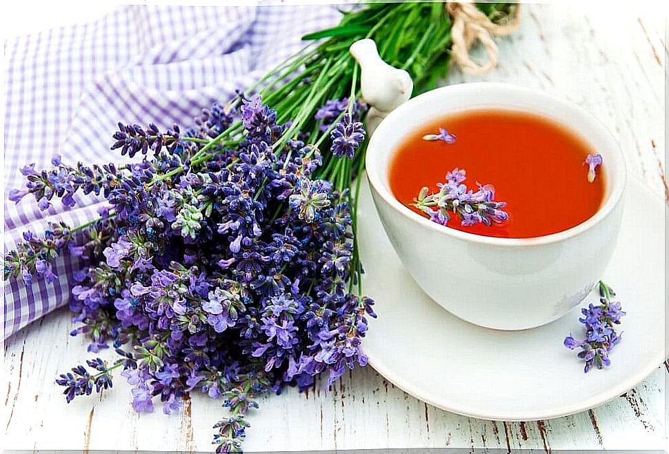 Lavender infusion to calm nervousness