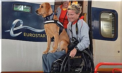 Marieke Vervoort with her dog