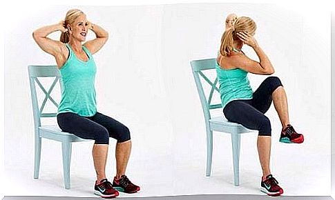 Chair exercise to reduce abdominal fat